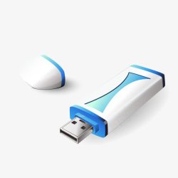 蓝色USB储存素材