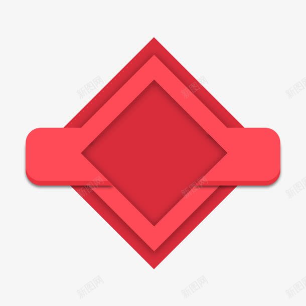红色简约方形边框纹理png免抠素材_88icon https://88icon.com 免抠PNG 方形 简约 红色 边框纹理