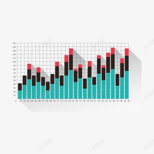 彩色柱形图png免抠素材_88icon https://88icon.com 图表 图表矢量图 报表 柱形图 走势图 趋势图