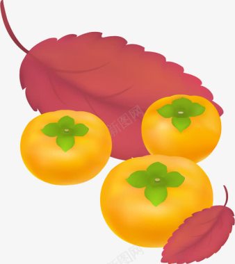 柿子卡通装饰柿子图标图标