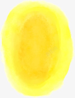 手绘黄色水彩素材