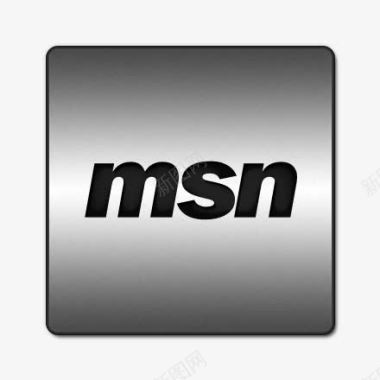 MSN标志钢铁社会媒体上的黑色图标图标