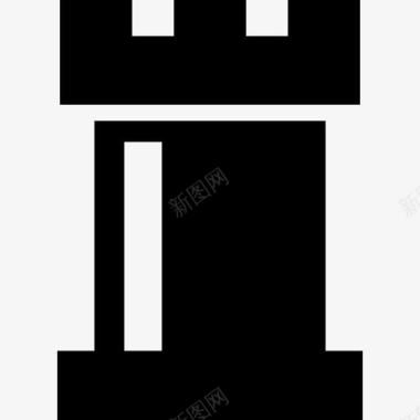 塔的棋子或炮台建筑部分图标图标