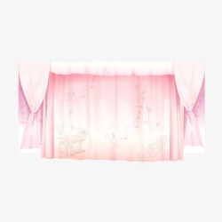 粉色床纱素材