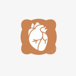 人体器官心脏线条素材