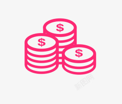 手绘金币素材