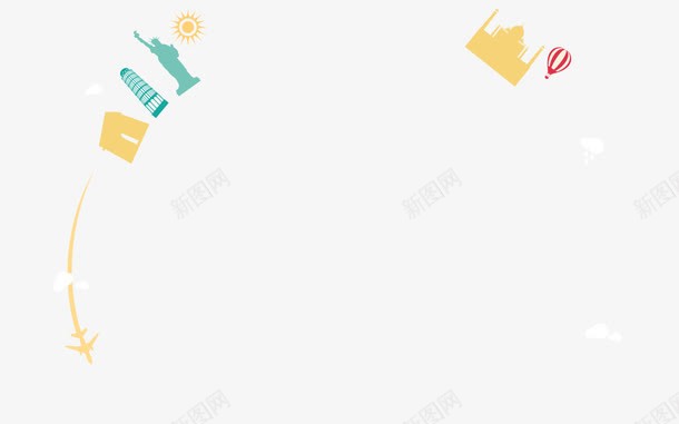 世界名建筑环游png免抠素材_88icon https://88icon.com 建筑环游