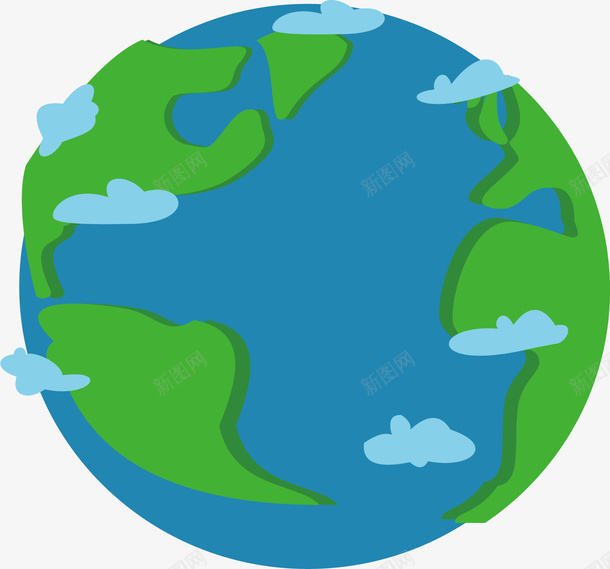 创意绿色地球矢量图ai免抠素材_88icon https://88icon.com 低碳生活 保护地球 卡通手绘 地球 水彩 蓝色 矢量图
