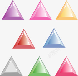 多彩三角形素材