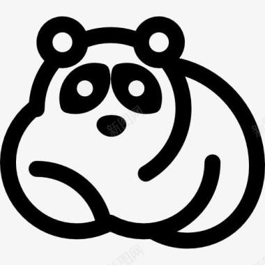 动物素描PandaBear图标图标