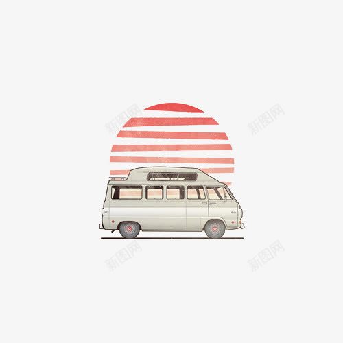 夕阳下的汽车png免抠素材_88icon https://88icon.com 夕阳 旅行 汽车 简约