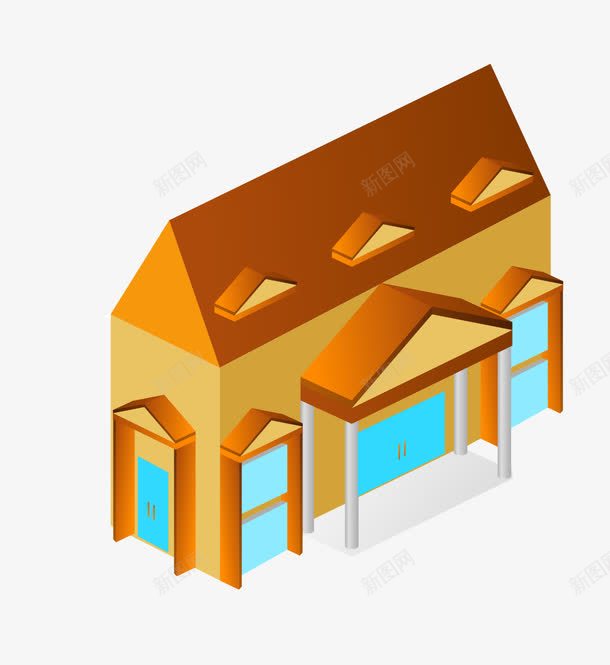 卡通建筑矢量图eps免抠素材_88icon https://88icon.com 台阶 居住 建筑 门 矢量图