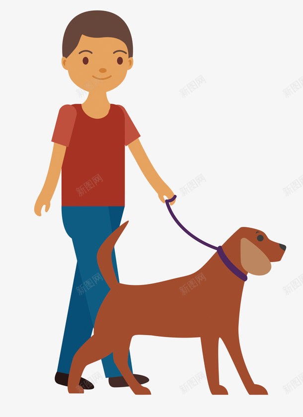 卡通手绘可爱小男孩遛狗psd免抠素材_88icon https://88icon.com 动物 卡通 卡通手绘可爱小男孩遛狗 可爱 小男孩 手绘 走狗 遛狗