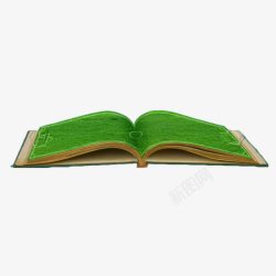 绿色书翻页元素素材