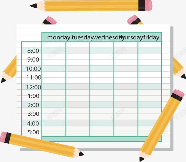 黄色铅笔课程表png免抠素材_88icon https://88icon.com 矢量png 课程表 课表 铅笔 黄色铅笔