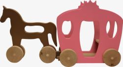 儿童玩具木制小马车素材