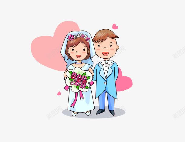 卡通婚礼新人png免抠素材_88icon https://88icon.com PNG 卡通 可爱 婚礼 新人