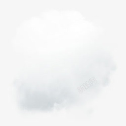 白色朦胧创意云朵素材
