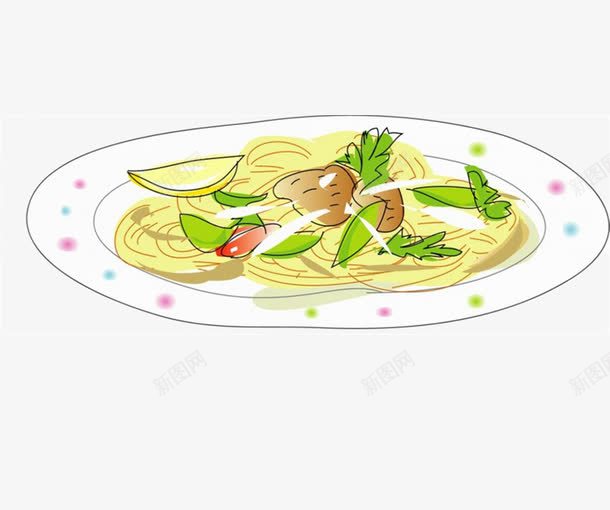 盘子里的食物png免抠素材_88icon https://88icon.com PNG图形 PNG装饰 手绘 美食 装饰 食物