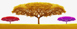 彩色树背景素材