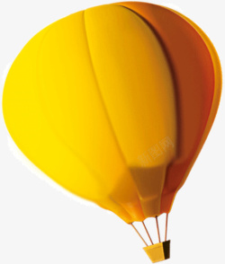 漂浮黄色热气球素材