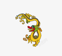 二月二龙抬头卡通装饰中国龙海报素材