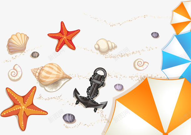 黄色简约沙滩装饰图案png免抠素材_88icon https://88icon.com 免抠PNG 沙滩 简约 装饰图案 黄色