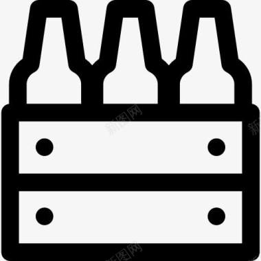 啤酒箱图标图标