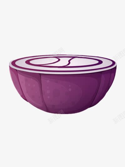 切开的洋葱png免抠素材_88icon https://88icon.com 卡通 手绘 洋葱 紫色 蔬菜 食物