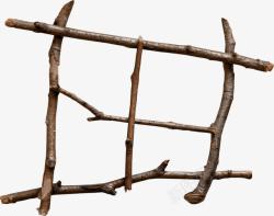棕色枯枝架素材