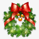 圣诞节花环圣诞节和新年的图标png免抠素材_88icon https://88icon.com Wreath Xmas 圣诞节 花环