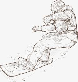 滑雪滑板运动极限运动挑战矢量图素材