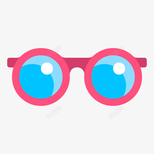 卡通眼镜png免抠素材_88icon https://88icon.com 卡通画 眼镜 矢量装饰 粉色 装饰