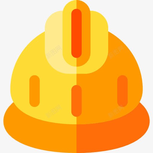 黄色头盔png免抠素材_88icon https://88icon.com 头盔 安全头盔 工地头盔 黄色