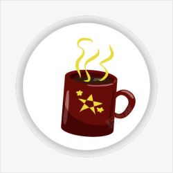 盘子里面的咖啡杯素材