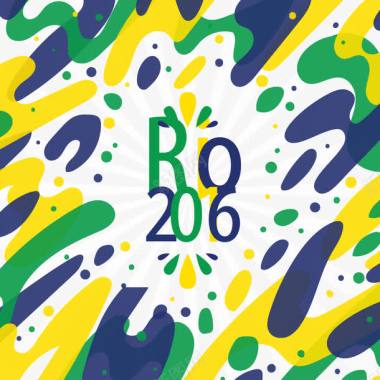 里约奥运会宣传logo背景图标图标