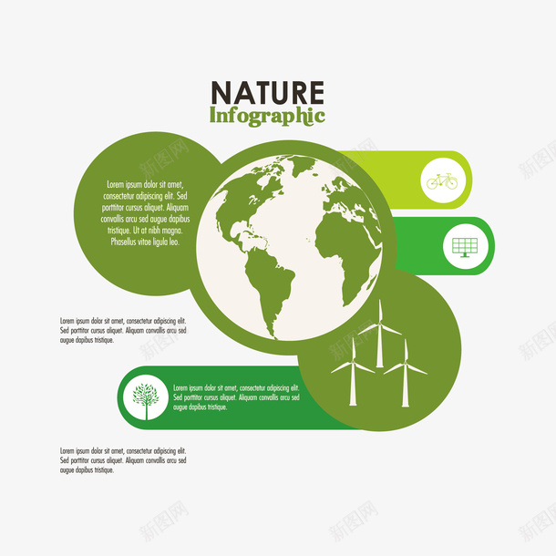 地球环保元素矢量图ai免抠素材_88icon https://88icon.com 信息图 地球 环保素材 矢量图