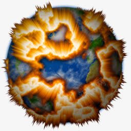 托起的地球精美的地球燃烧图标图标