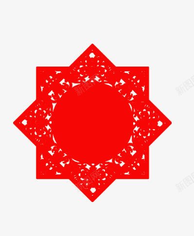 红色中国风剪纸png免抠素材_88icon https://88icon.com 中国风 剪纸 喜庆 红色 节日