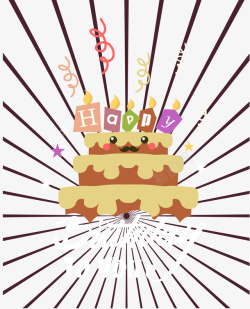 生日蛋糕背景矢量图素材