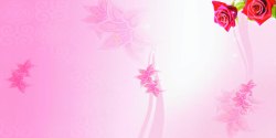 粉色花元素背景素材