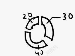 比重创意灵感手绘分布比例图高清图片