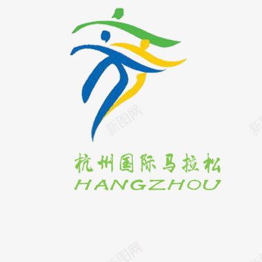 人物组合马拉松logo图标图标