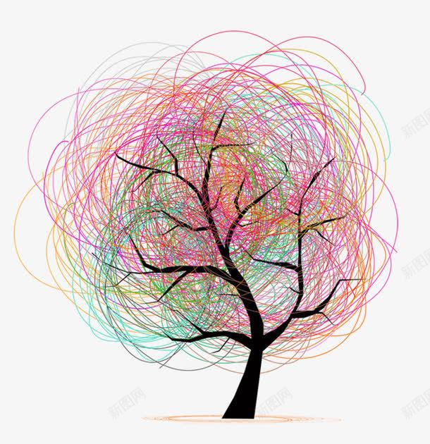 创意花树装饰png免抠素材_88icon https://88icon.com 抽象 艺术 装饰图案