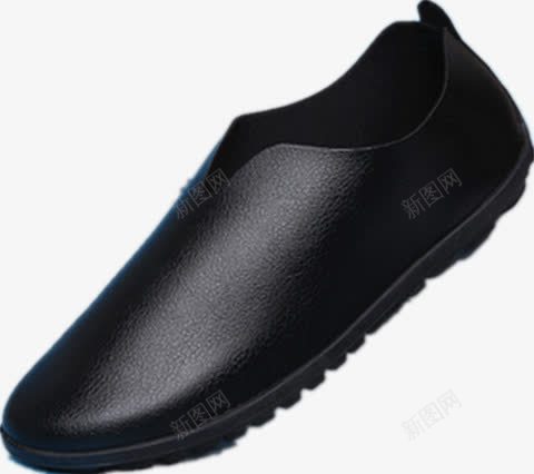 韩版黑色豆豆鞋png免抠素材_88icon https://88icon.com 产品实物 休闲 圆头 软皮鞋