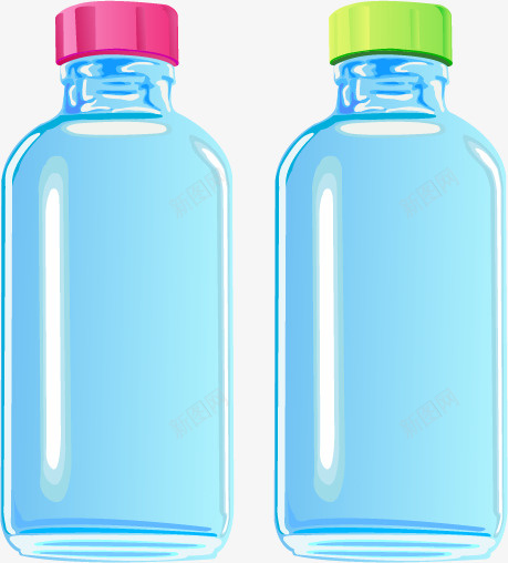 蓝色瓶子矢量图ai免抠素材_88icon https://88icon.com 卡通 手绘 瓶子 蓝瓶子 矢量图