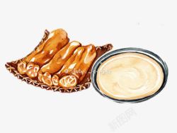 豆浆油条素材
