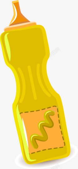 黄色酱汁瓶子素材