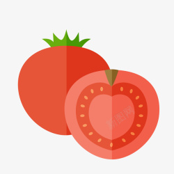 红色的番茄食物矢量图素材