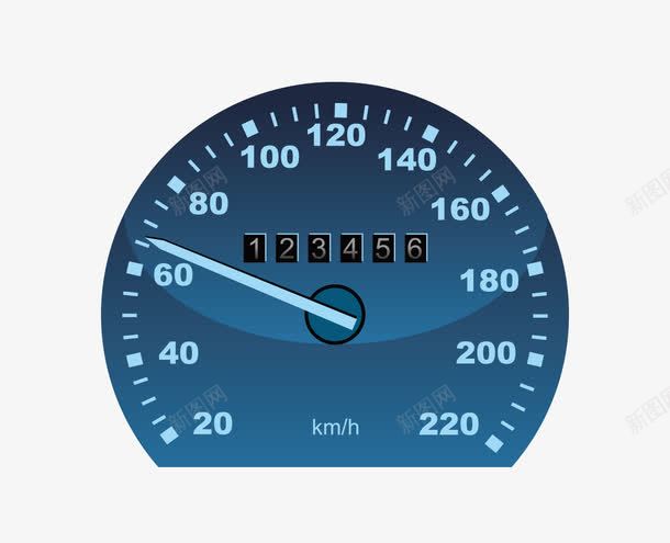 表盘计数里程指针蓝色数字png免抠素材_88icon https://88icon.com 指针 蓝色油表 表盘 计数 里程